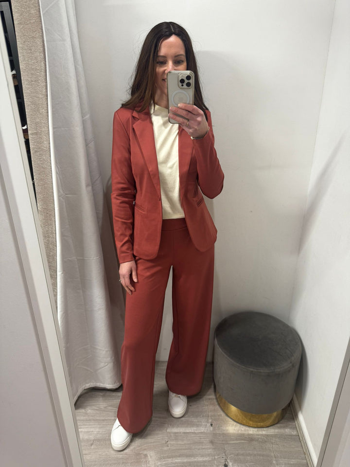 Kate Wide Leg Pants - Cowhide