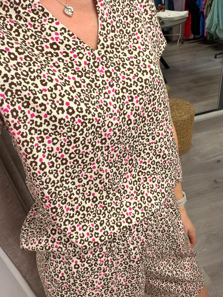 Aya Blouse - Leopard