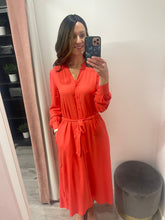 Load image into Gallery viewer, Josa Long Sleeve Shirt Dress - Cayenne
