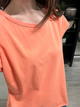 Load image into Gallery viewer, Raw Hem Tee - Coral
