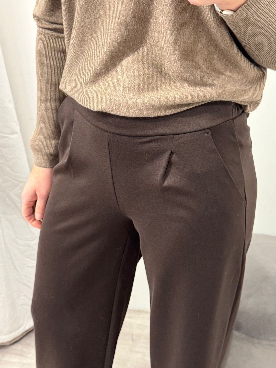 Kate Wide Leg Pants - Chocolate Torte