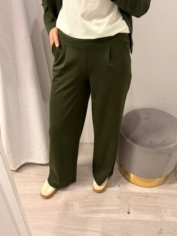 Kate Wide Leg Pants - Rosin