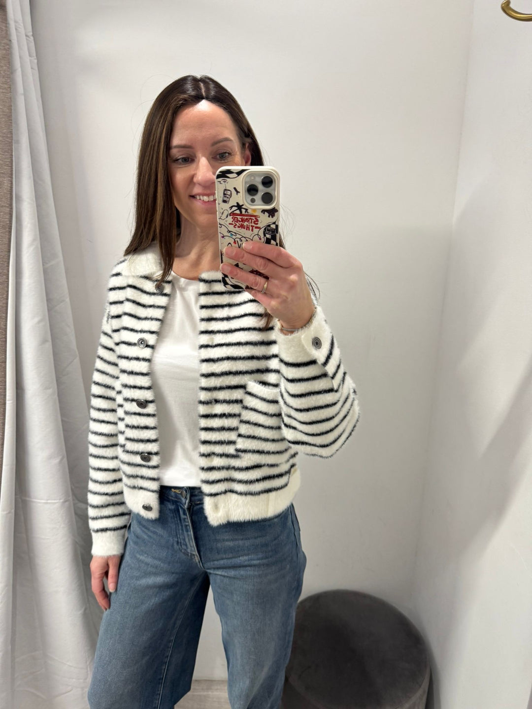 Bubbly Jacket - Black Stripe