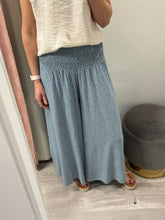 Load image into Gallery viewer, Cropped Dotty Palazzo Pants - Pale Blue
