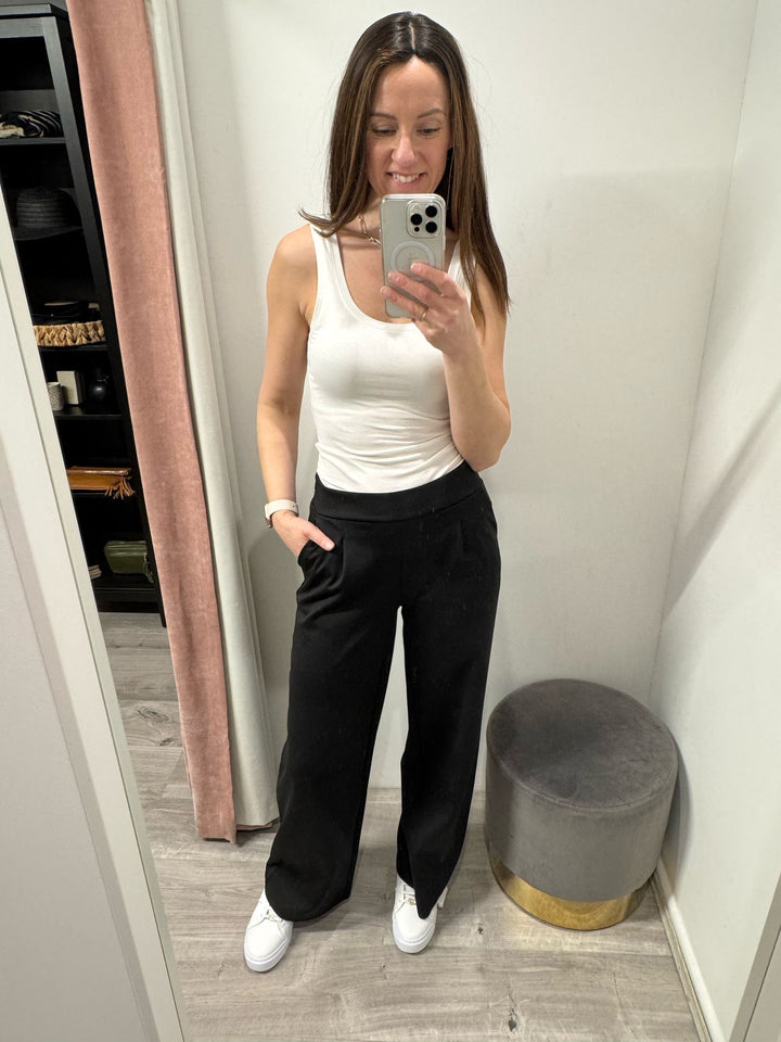 Kate Wide Leg Pants - Black