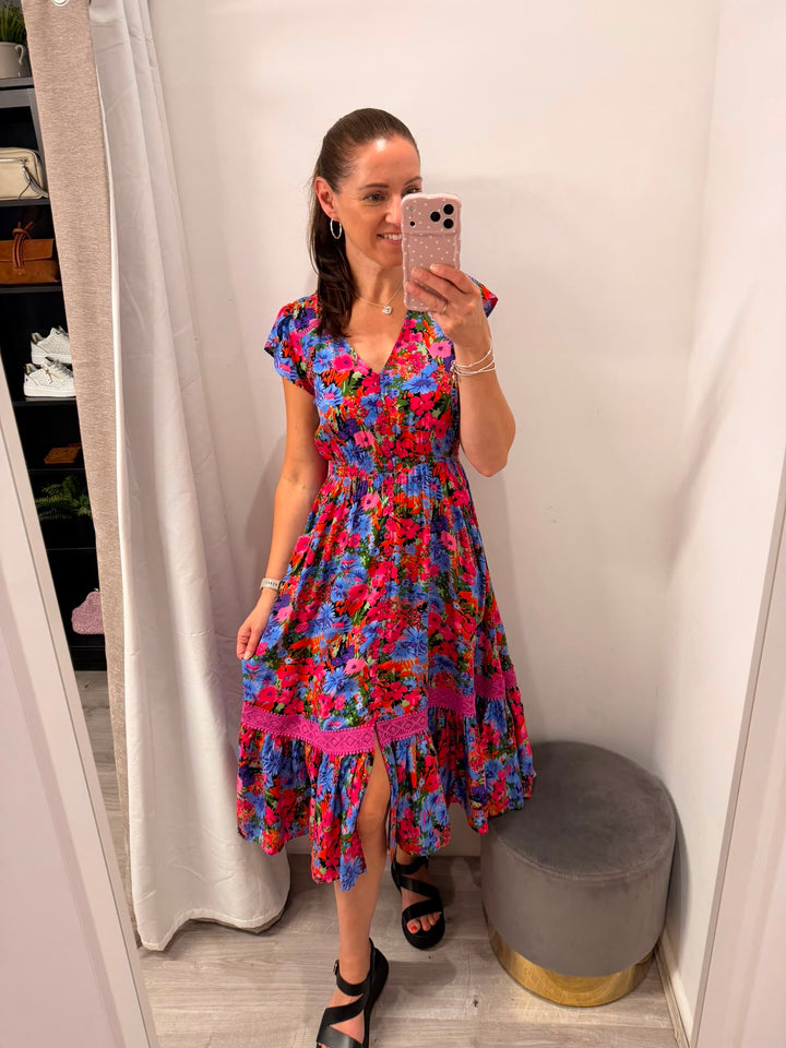 Ciara Midi Dress - Festival Floral