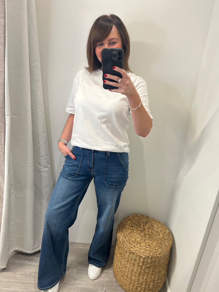 Toxik Jodie Wide Leg Jeans - Denim