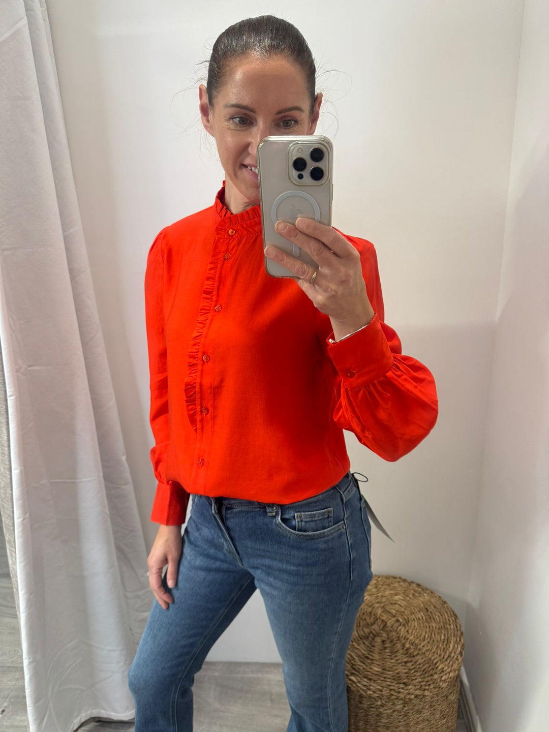 Karlani Shirt - Fiery Red
