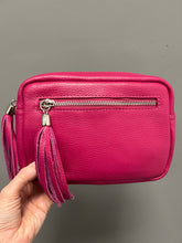 Load image into Gallery viewer, Leather Camera Bag - Cerise
