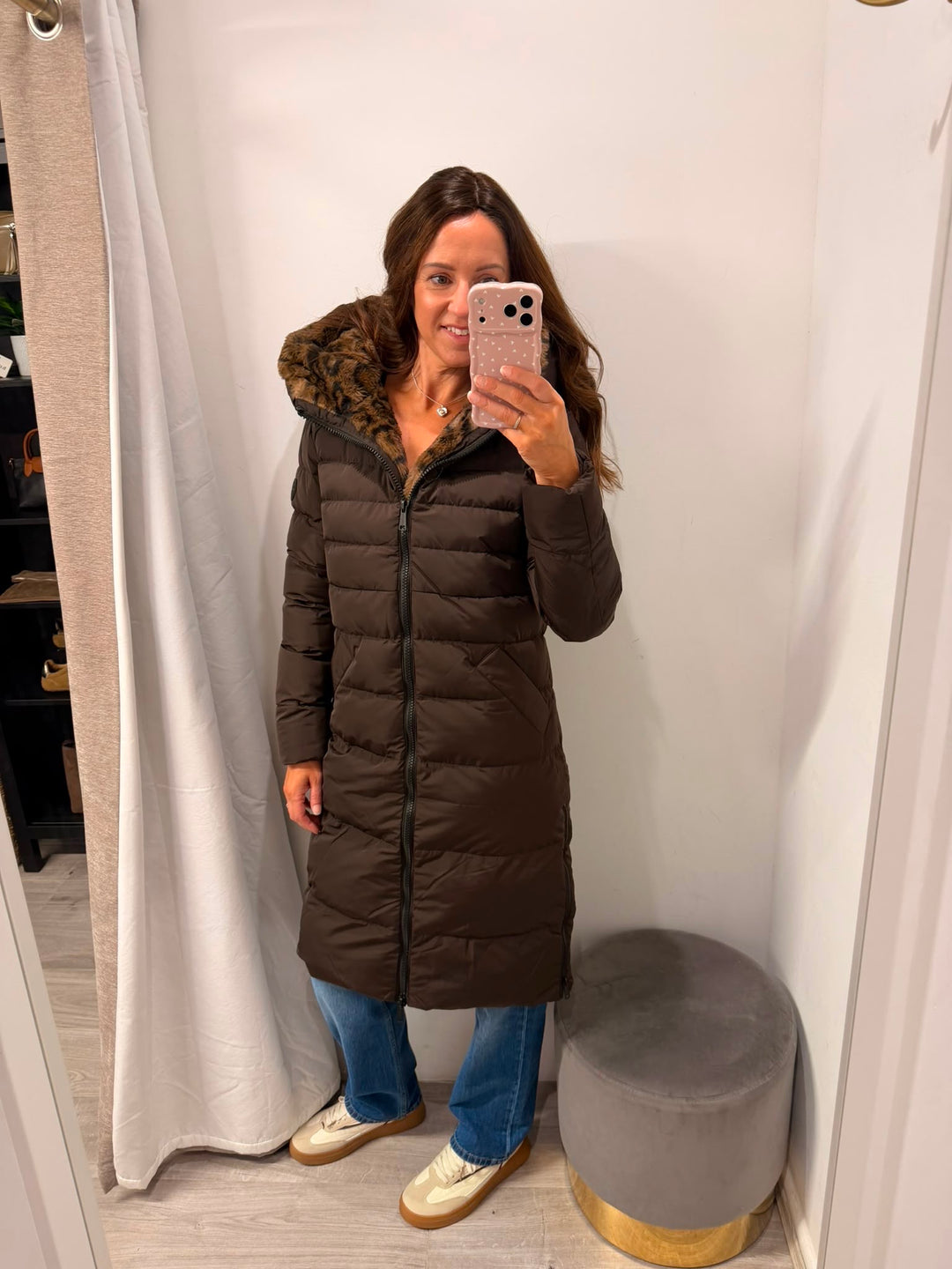 Keila Coat - Brown Leopard