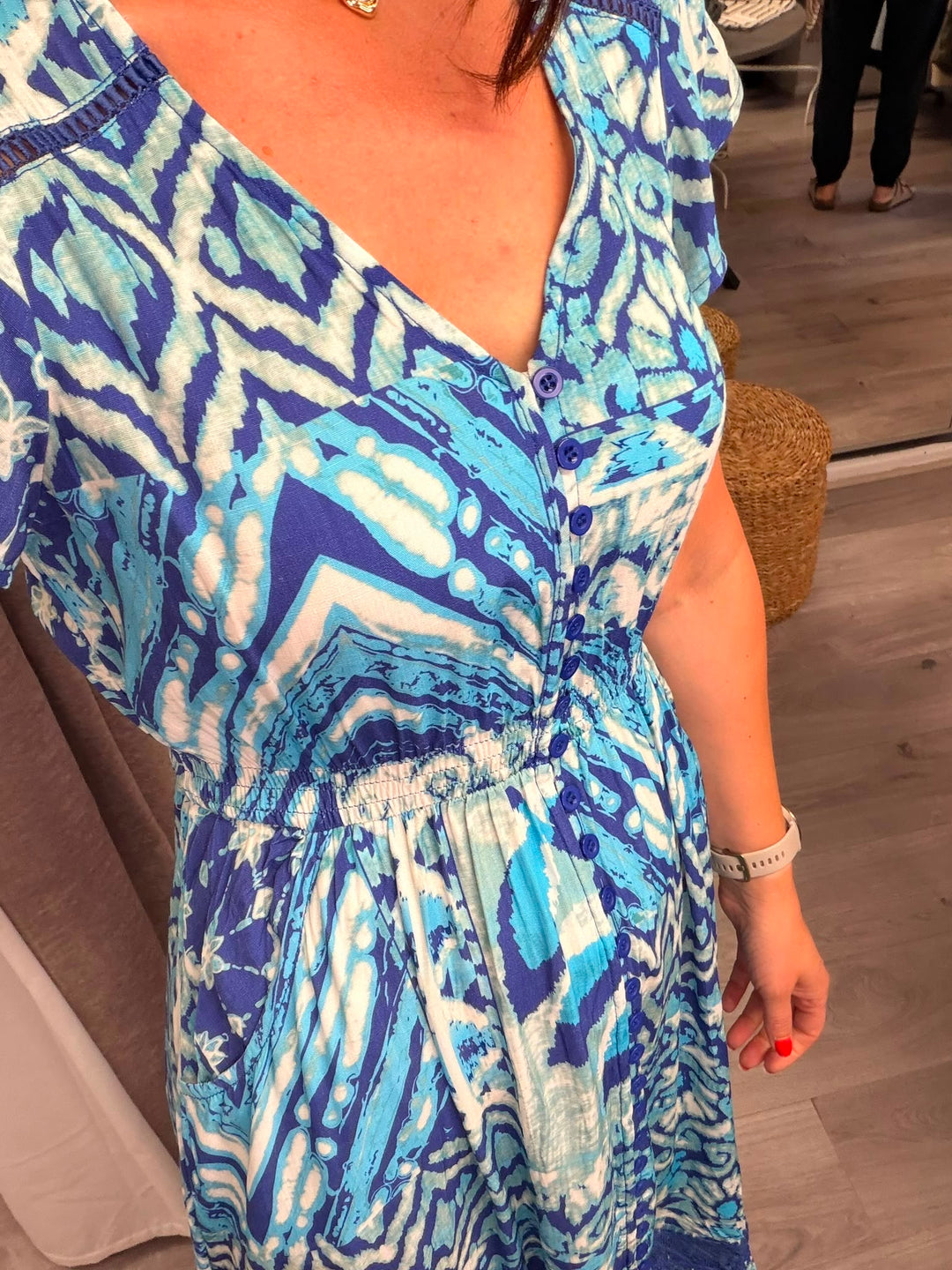 Ciara Midi Dress - Azure Wave