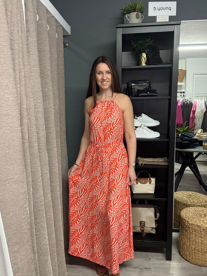 Joella Slip Dress - Fiesta Orange