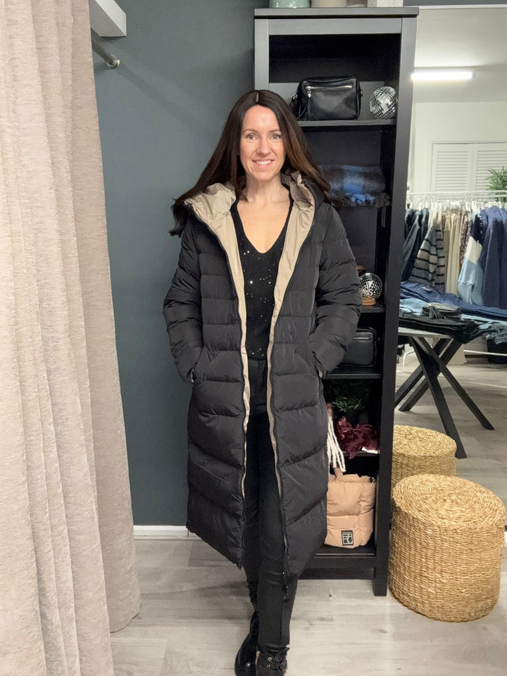 Keila Reversible Coat - Black