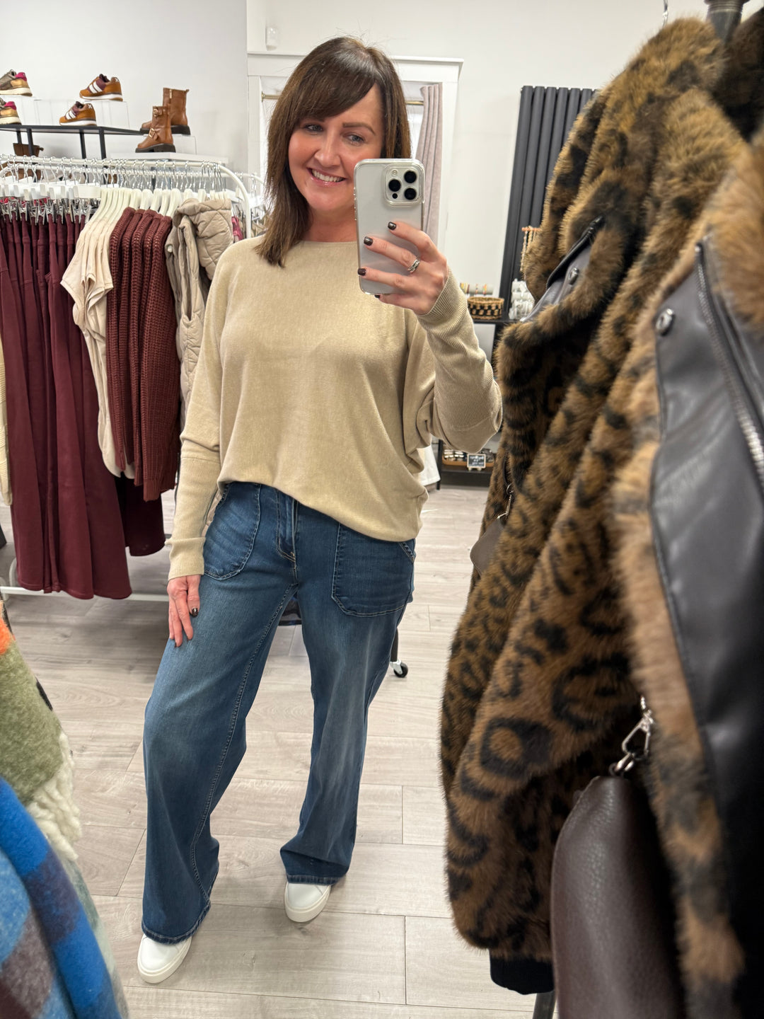 Toxik Jodie Wide Leg Jeans - Mid Wash