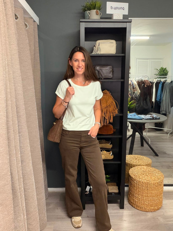 Tocada Wide Leg Jeans - Brown