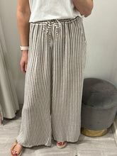 Load image into Gallery viewer, Stripe Linen Pants - Taupe
