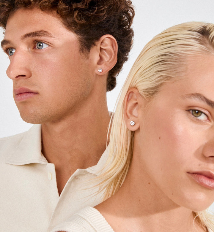 Original Crystal Studs - Silver Plated
