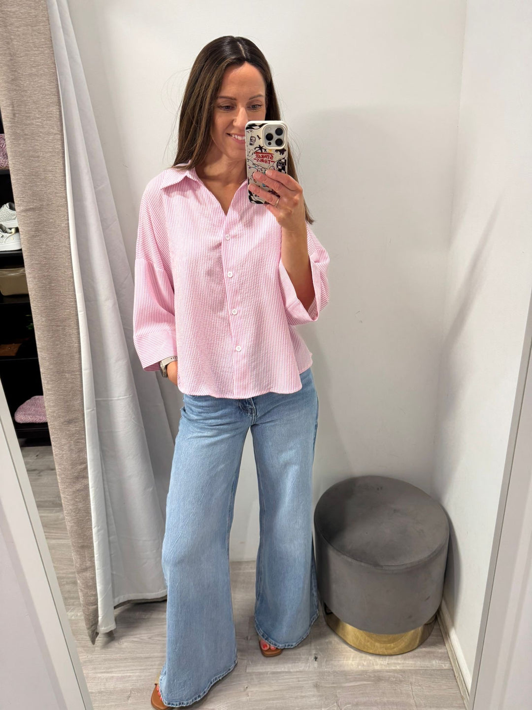 Lucia Shirt - Pink Stripe
