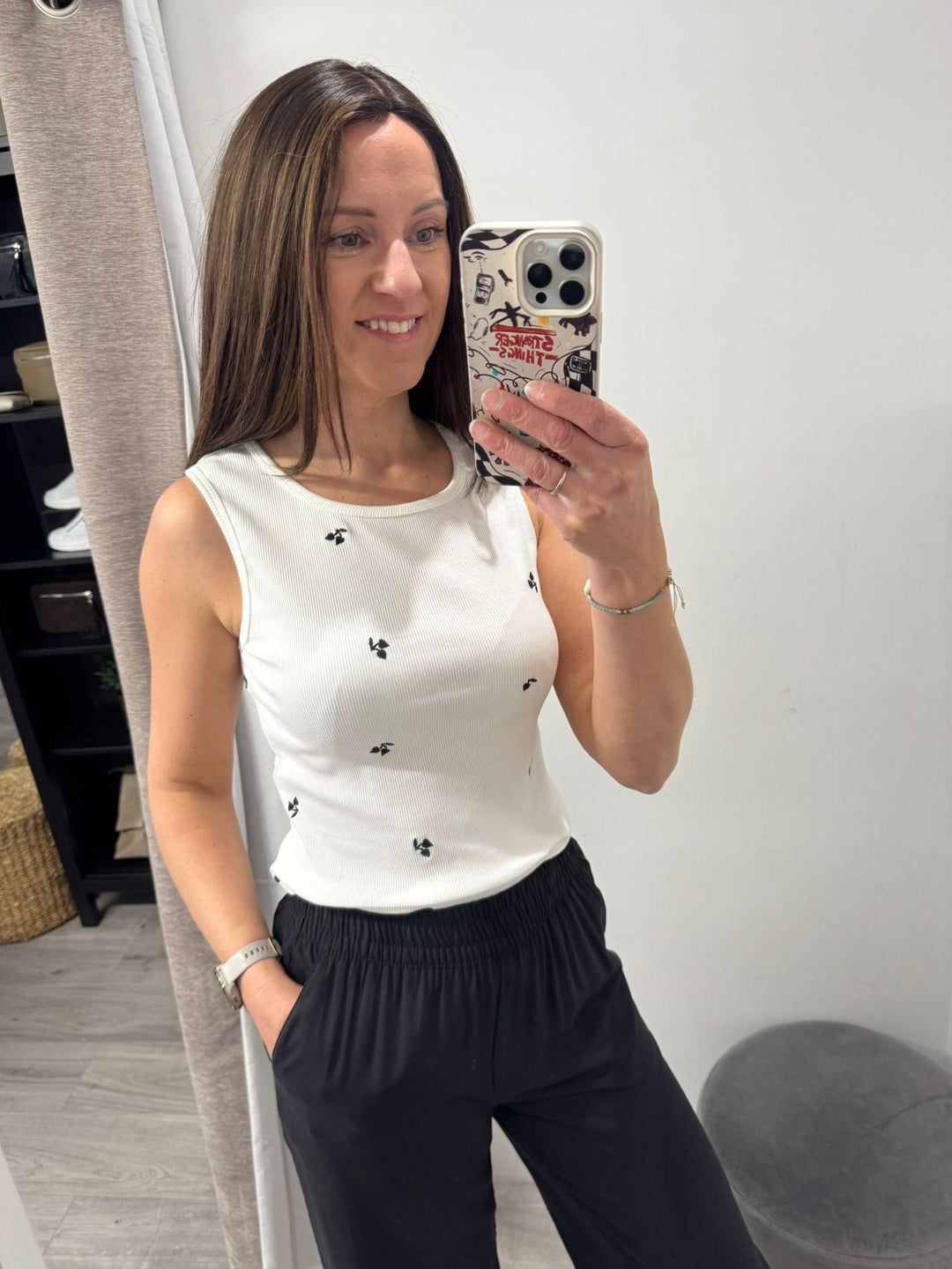 Palma Top - Black Leaf