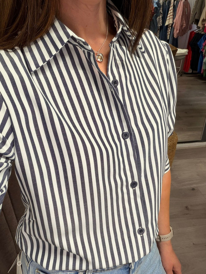 Rhona Shirt - Navy Stripe