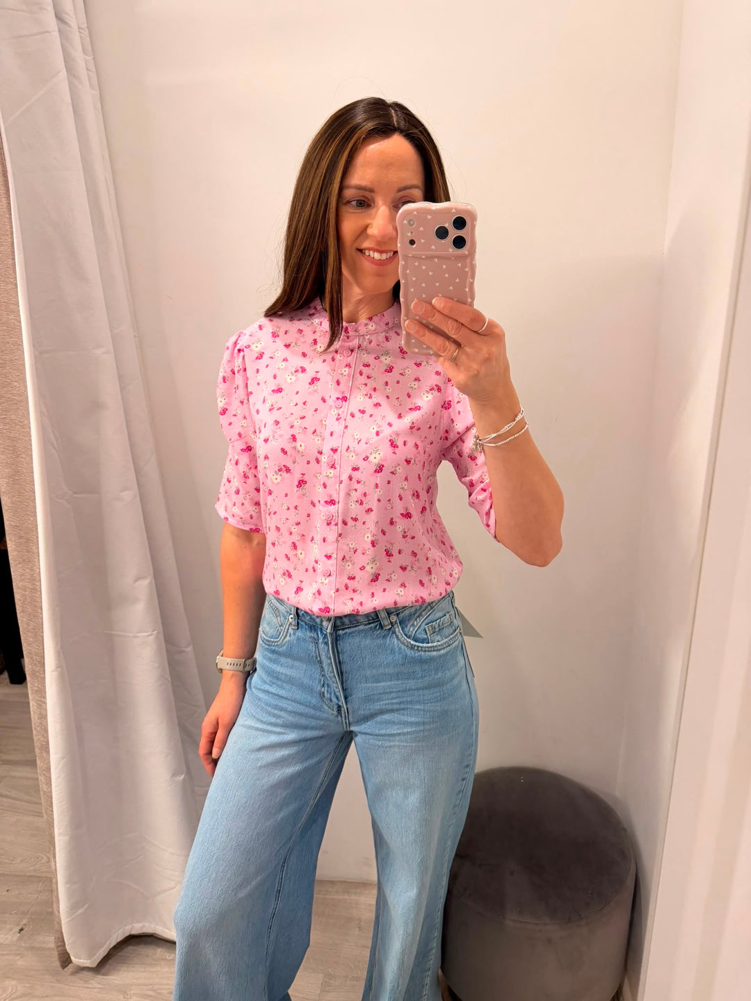 Vera Shirt - Pink Flower