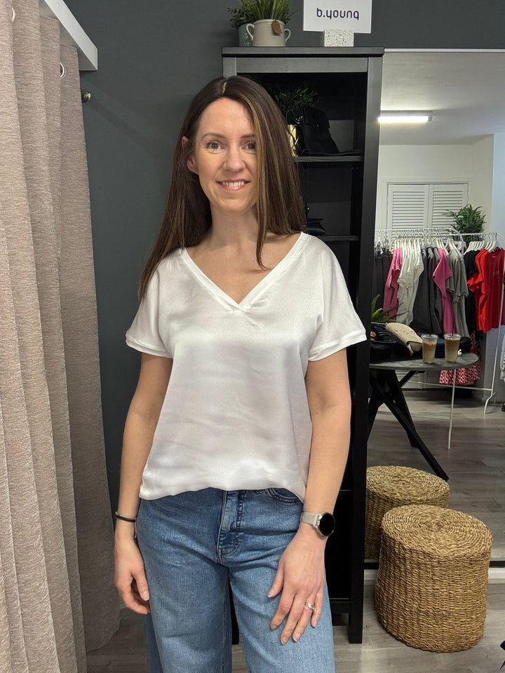 Selita V-neck T-Shirt - Optical White