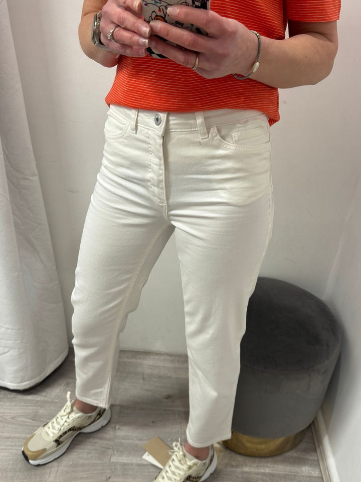 Ziggy Raven Cropped Jeans - Off White