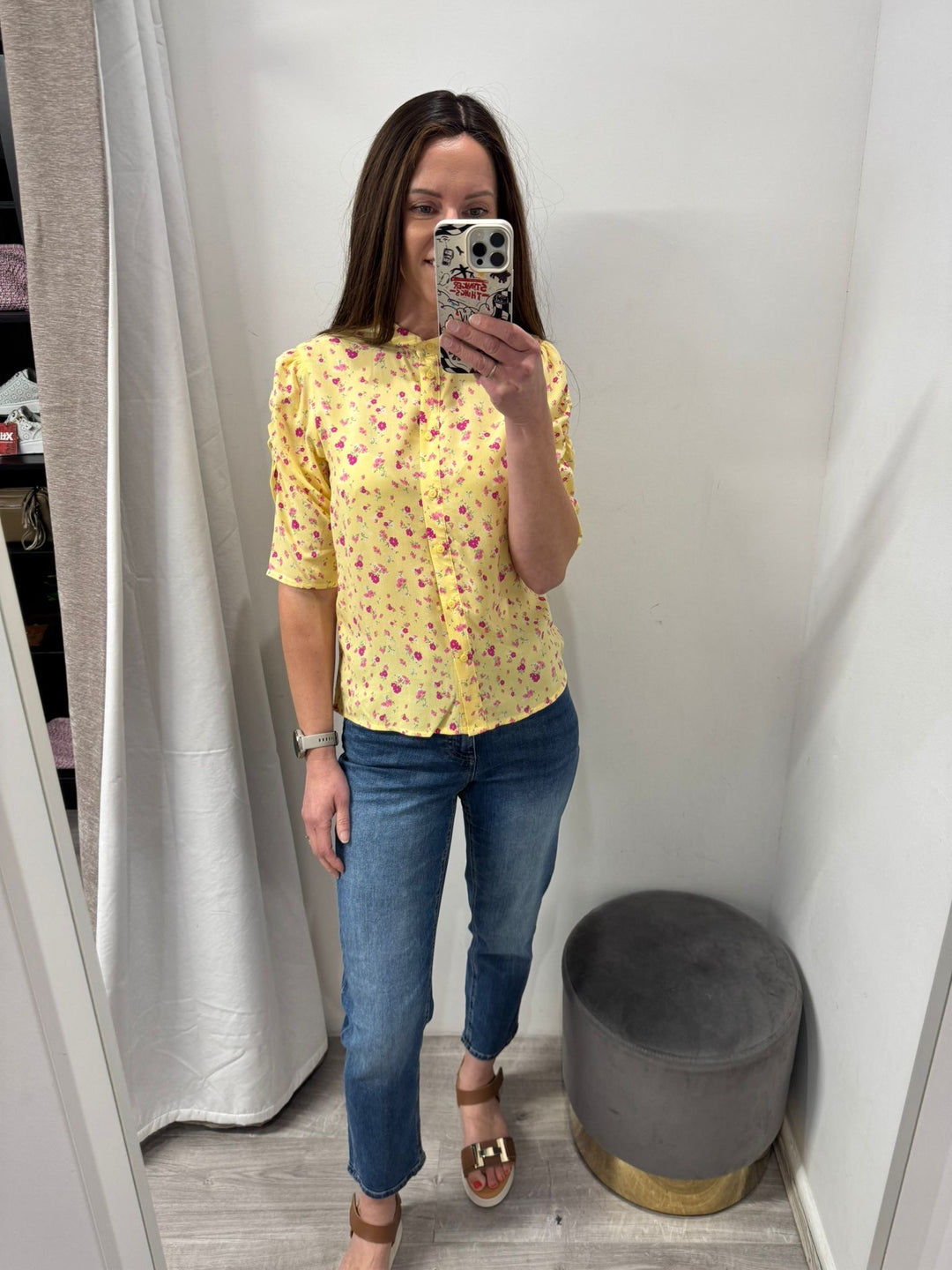 Vera Shirt - Yellow Flower