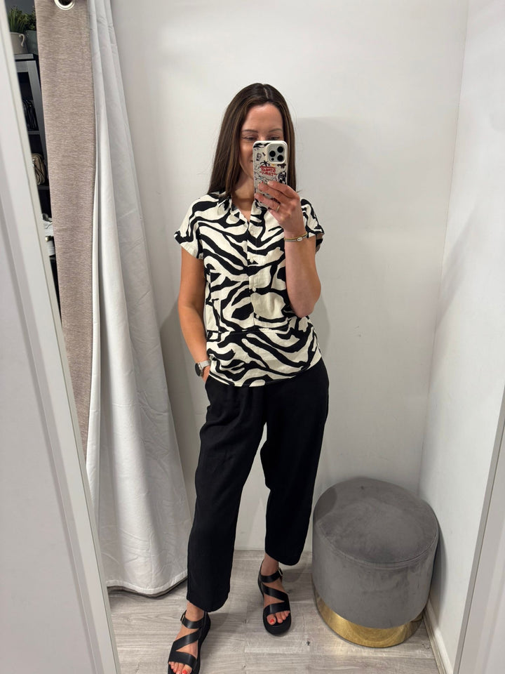 Linno Barrel Pants - Black