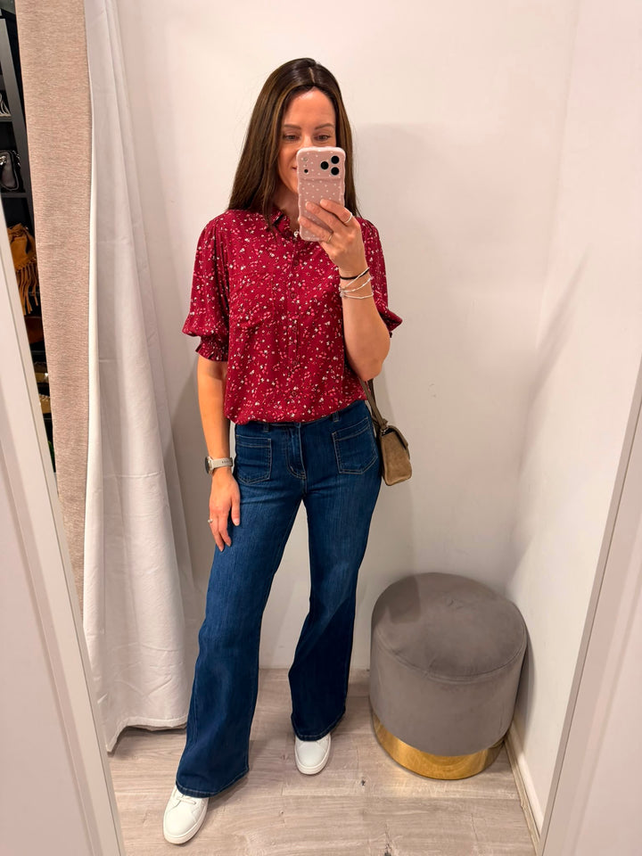 Toxik Maria Flare Jeans - Dark Wash