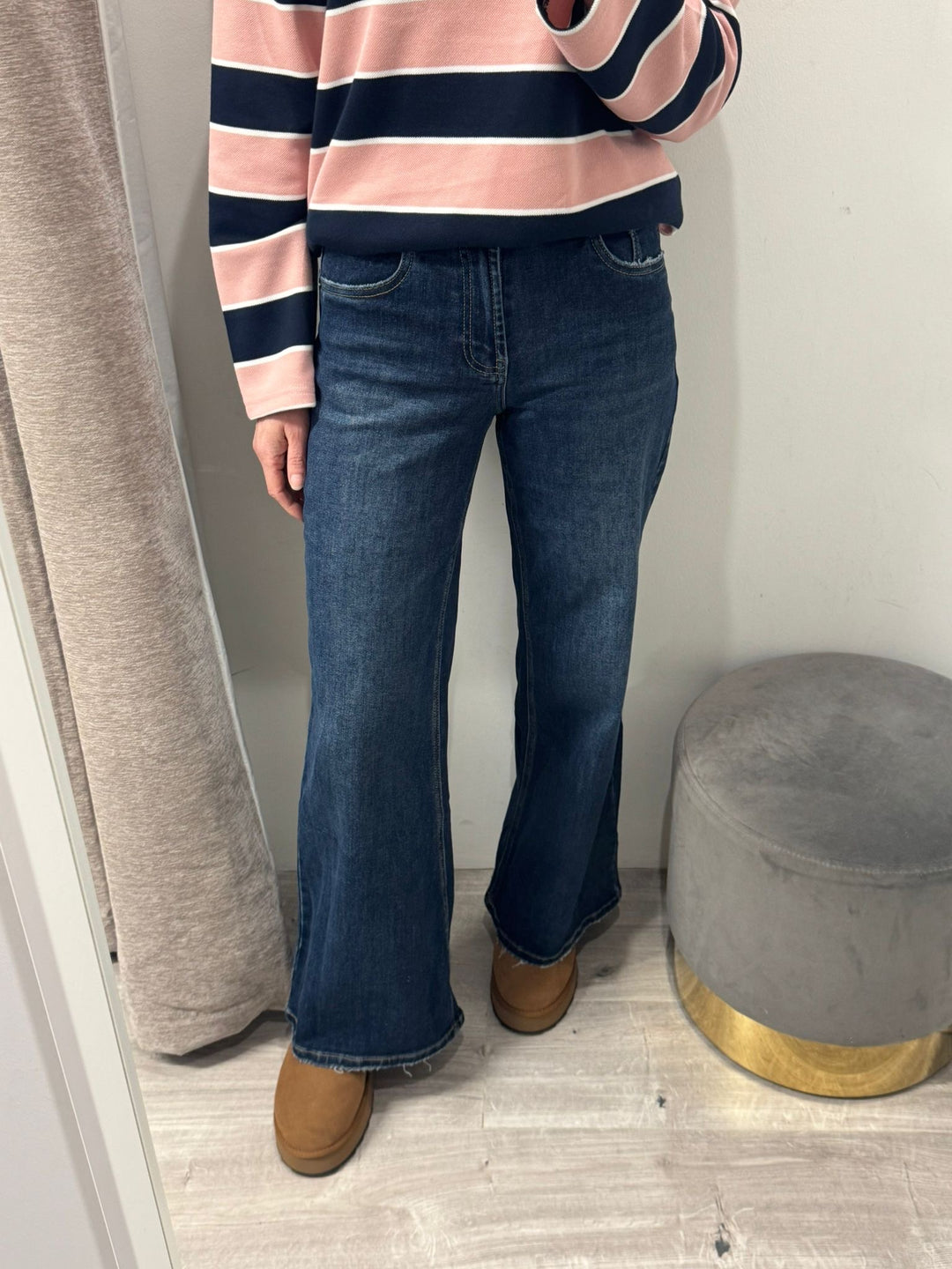 Toxik Anya Wide Leg Jeans - Dark Wash