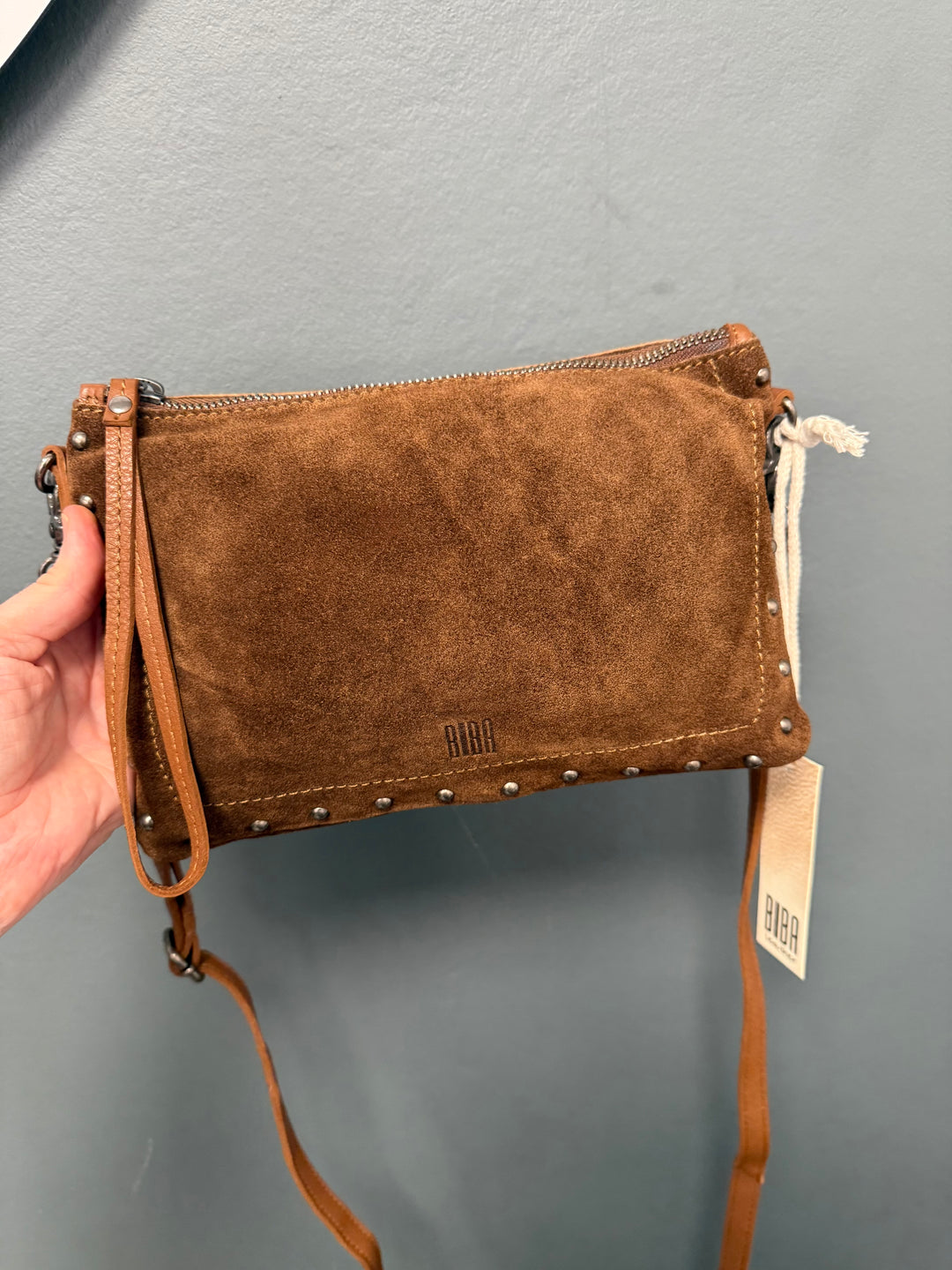 Perry Suede Bag - Taupe