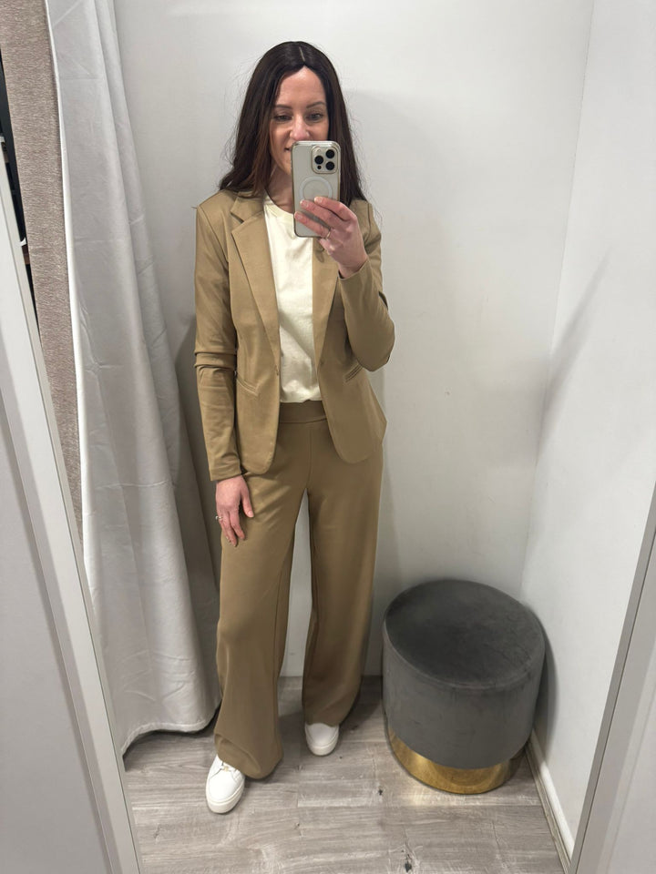 Kate Wide Leg Pants - Sepia Tint