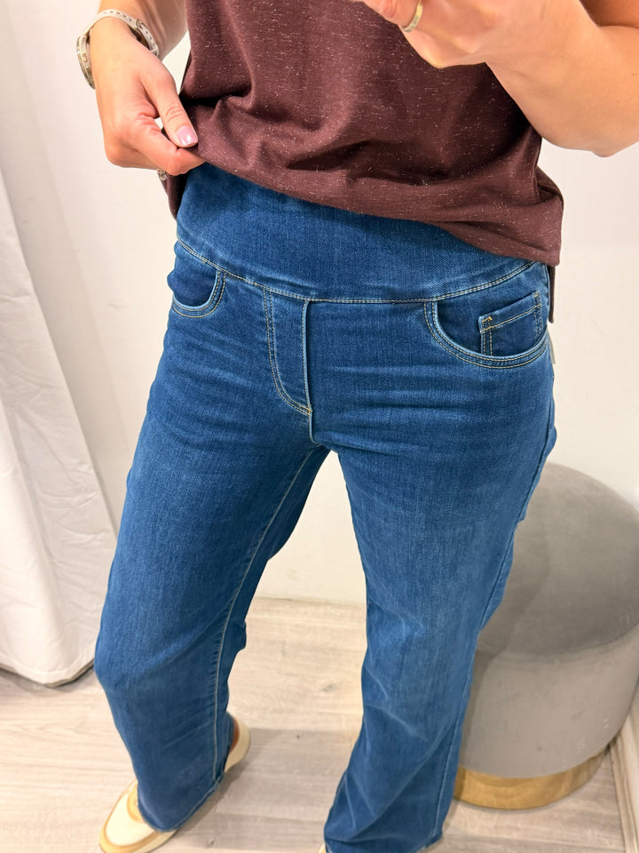 Tocada Wide Leg Jeans - Mid Wash