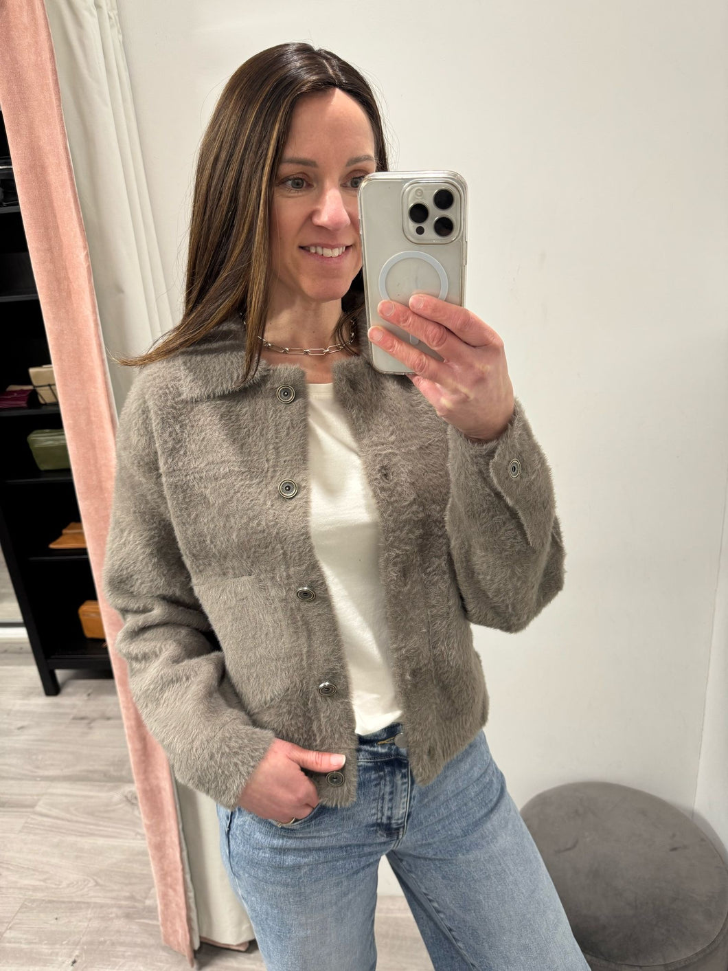 Bubbly Jacket - Taupe