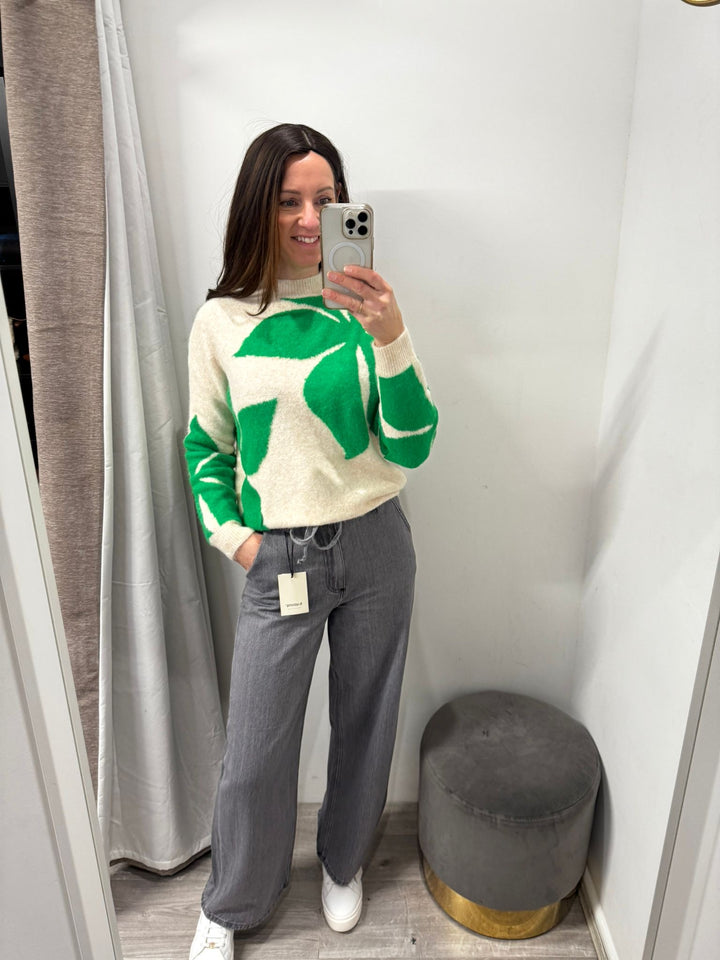 Omea Flower Jumper - Green