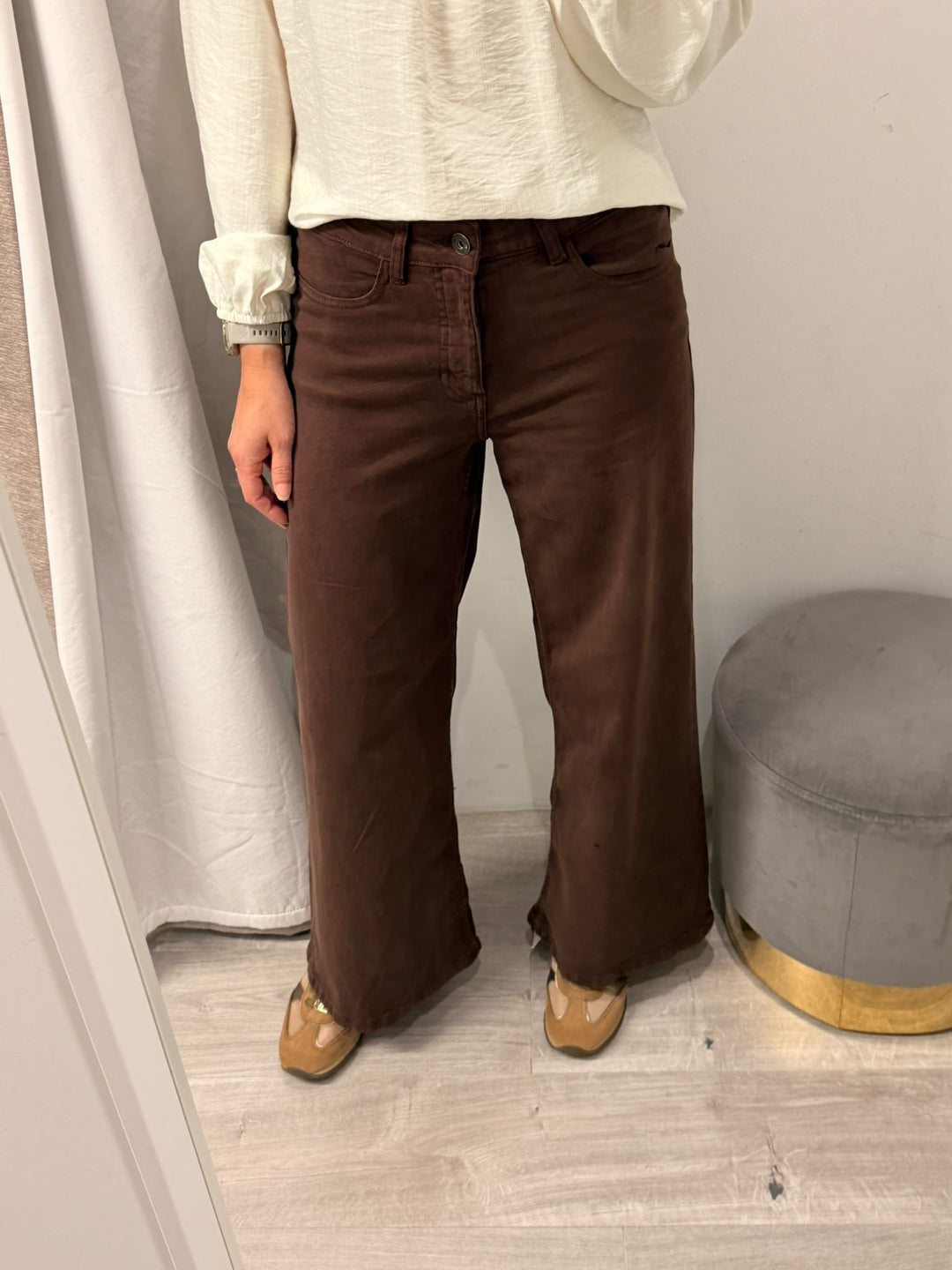 Ziggy Wide Jeans - Coffee Bean