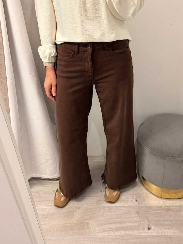 Ziggy Wide Jeans - Coffee Bean