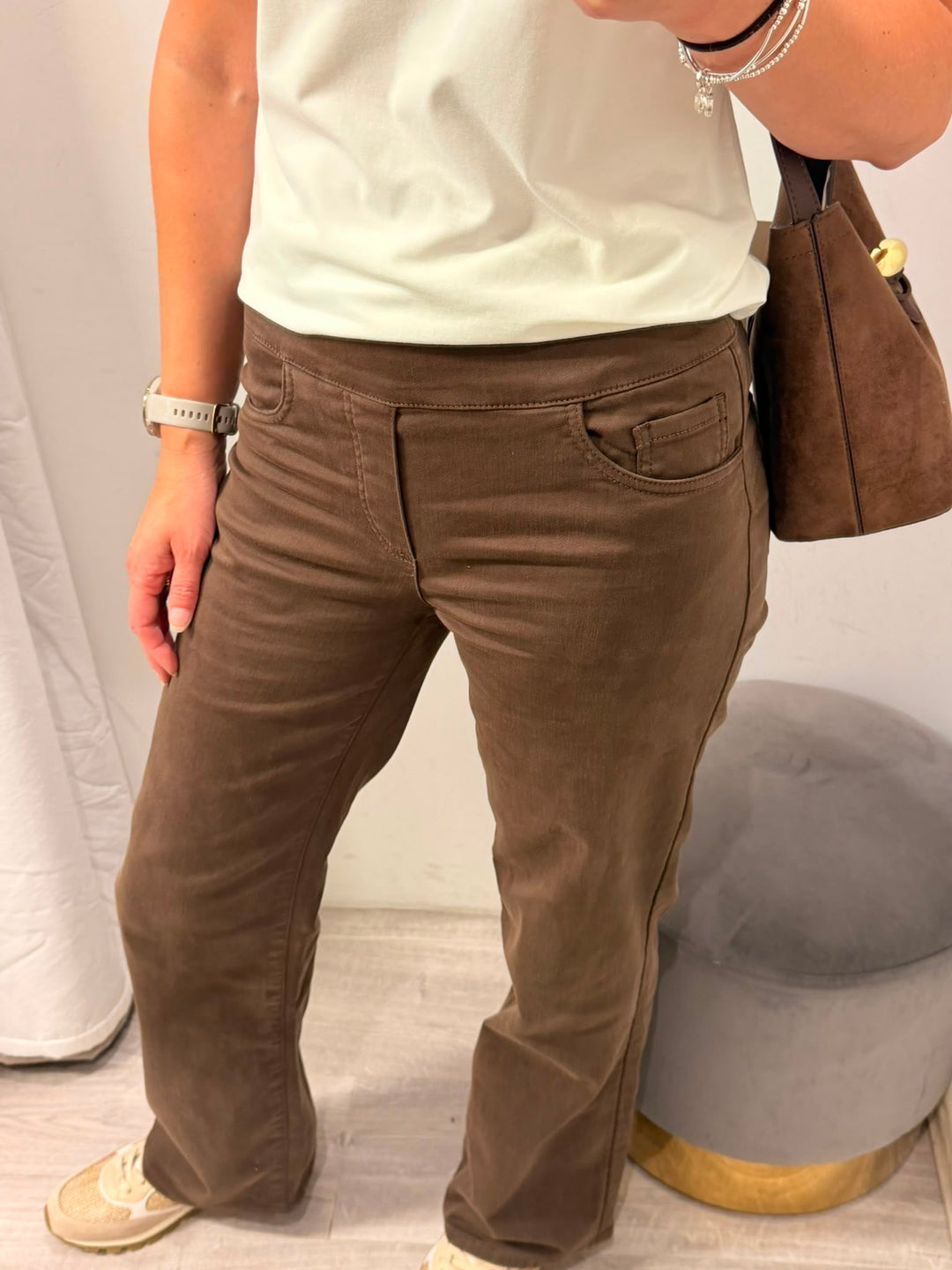 Tocada Wide Leg Jeans - Brown