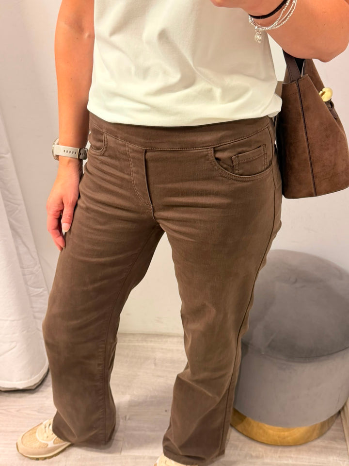 Tocada Wide Leg Jeans - Brown