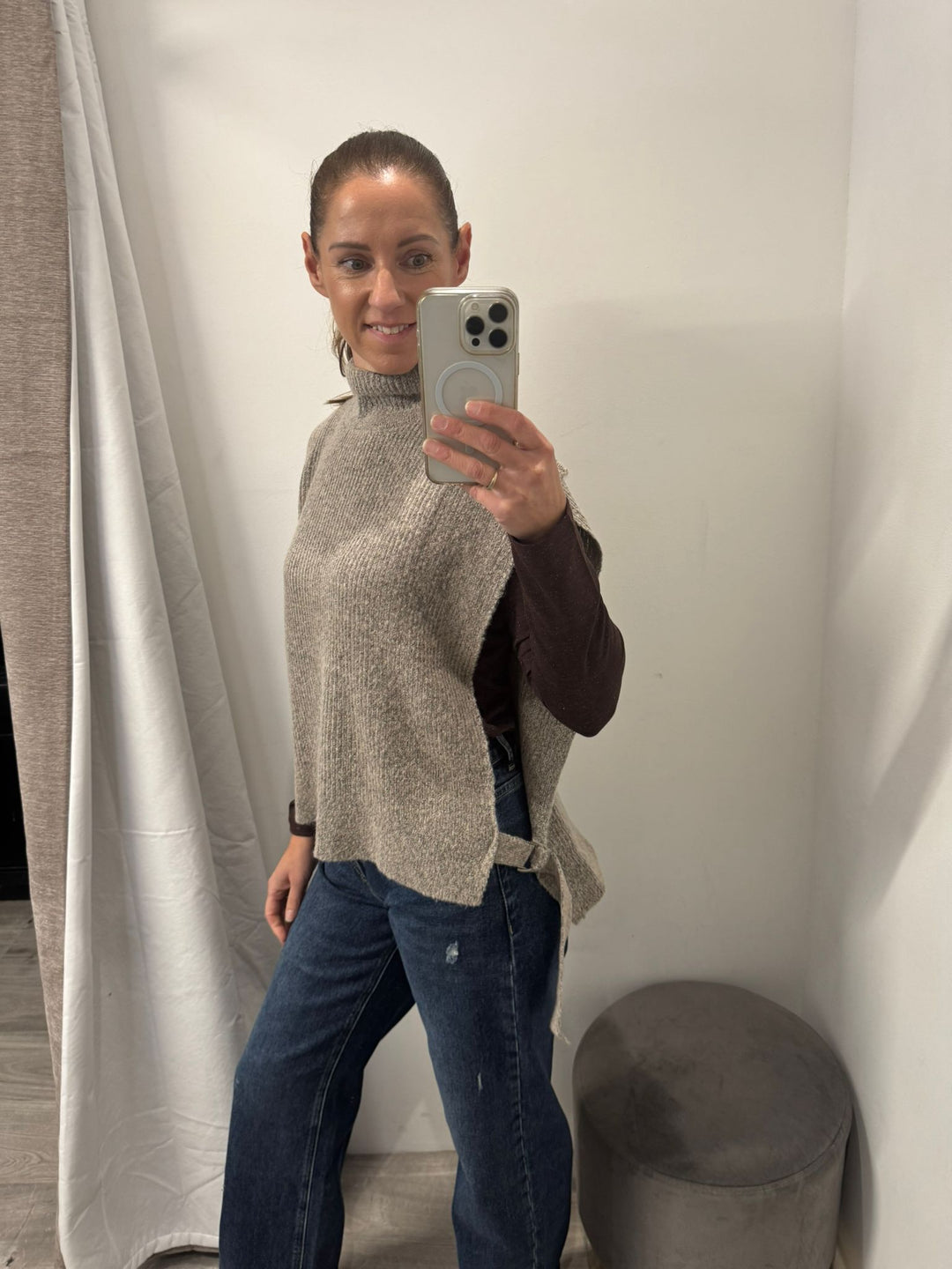 Maise Poncho - Oatmeal