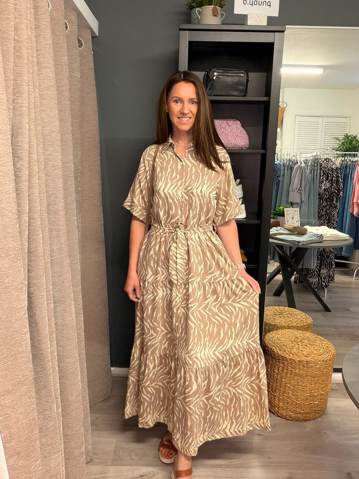 Jasmine Shirt Dress - Taupe