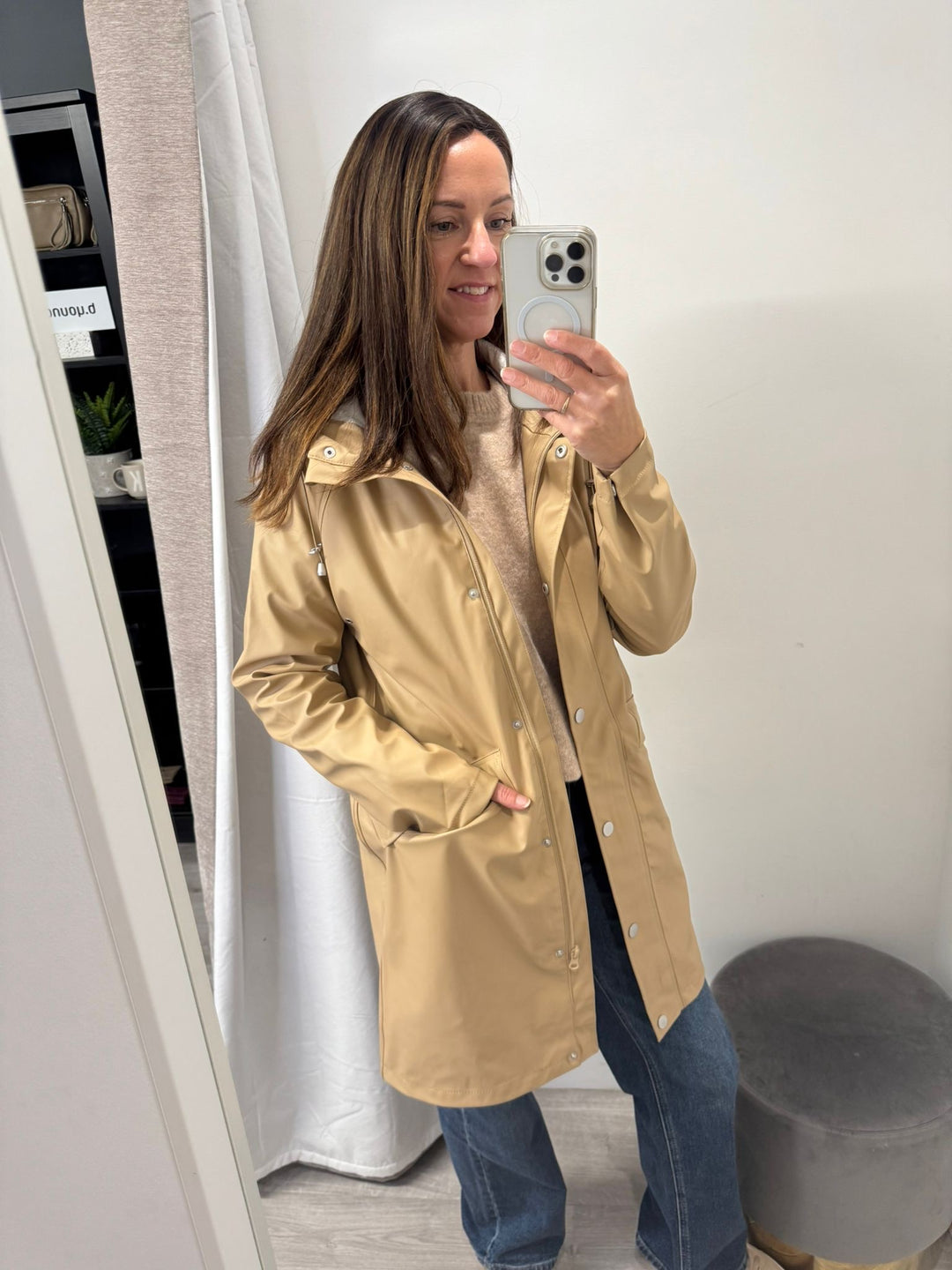Tazi Rain Jacket - Travertine