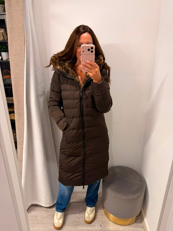 Keila Coat - Brown Leopard