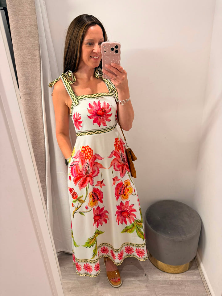 Ariana Dress - Green Floral
