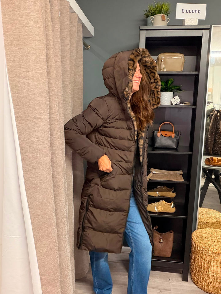 Keila Coat - Brown Leopard