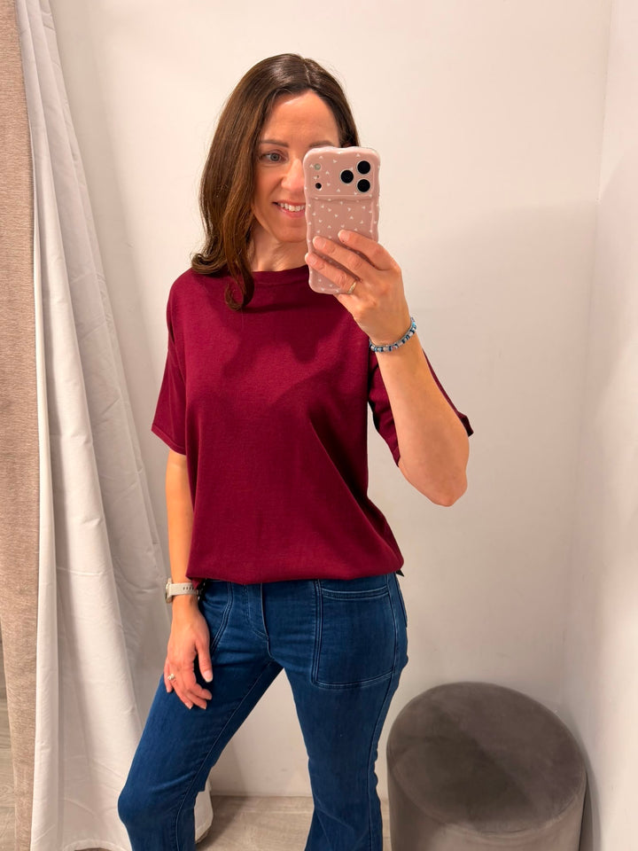 Luls Loose Top - Rhododendron