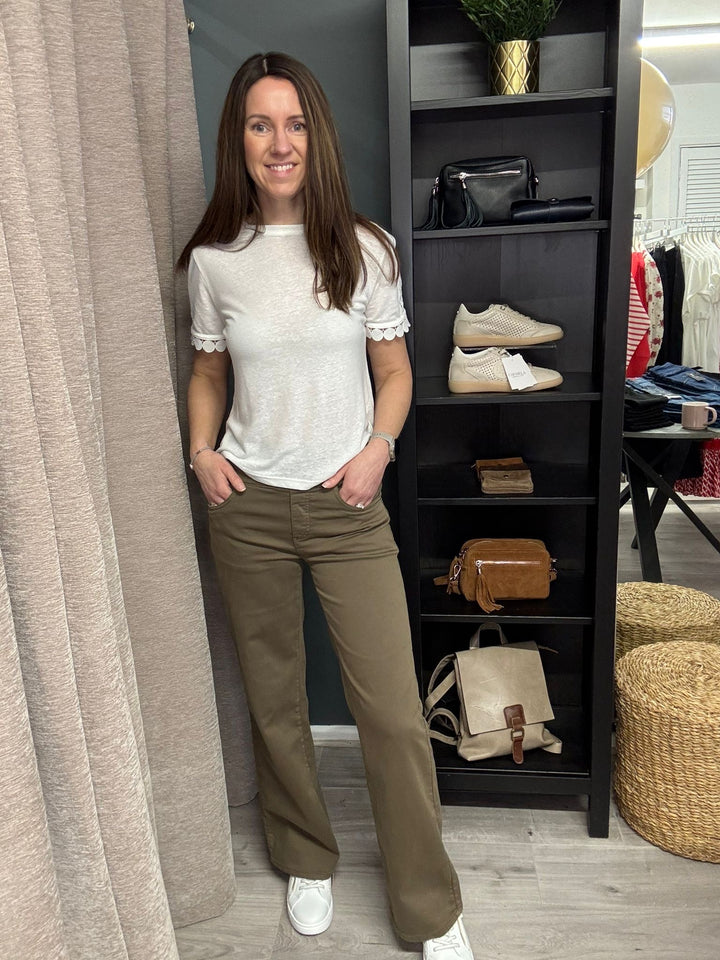 Tocada Wide Leg Jeans - Khaki