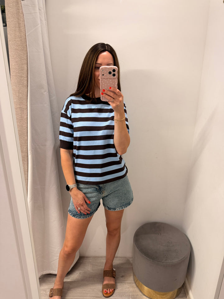 Morla T-shirt - Java/Blue