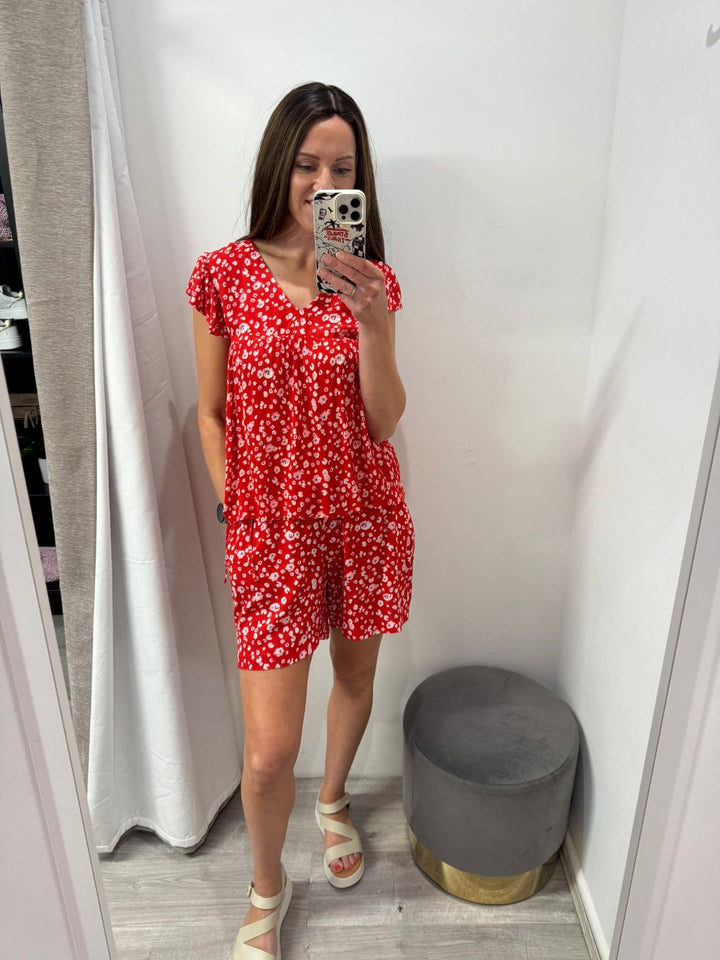 Marrakech Shorts - Red Flower